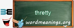 WordMeaning blackboard for thretty